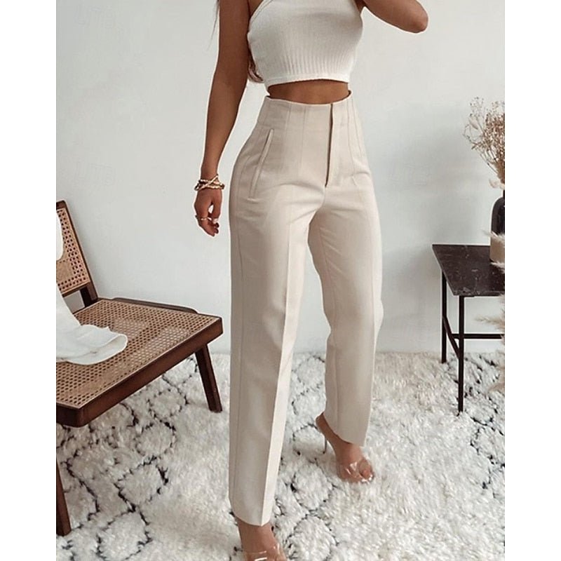 Pantalon Tailleur Femme Taille Haute – Coupe Ajustée Élégante | Nora Pantalon Bureau