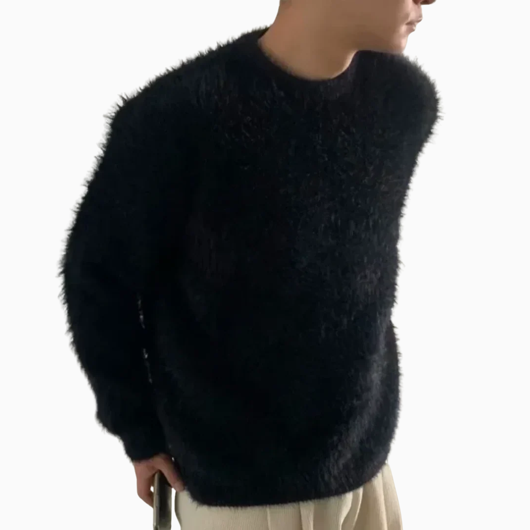 Ethan pull homme maille duveteuse col rond