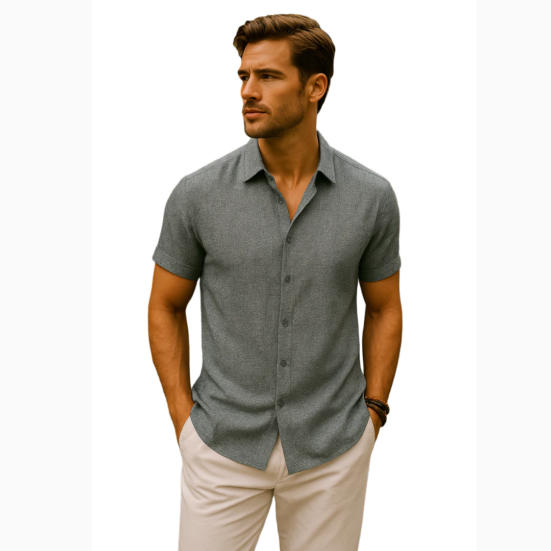 Marcello blouse homme d'été manches courtes tissu léger