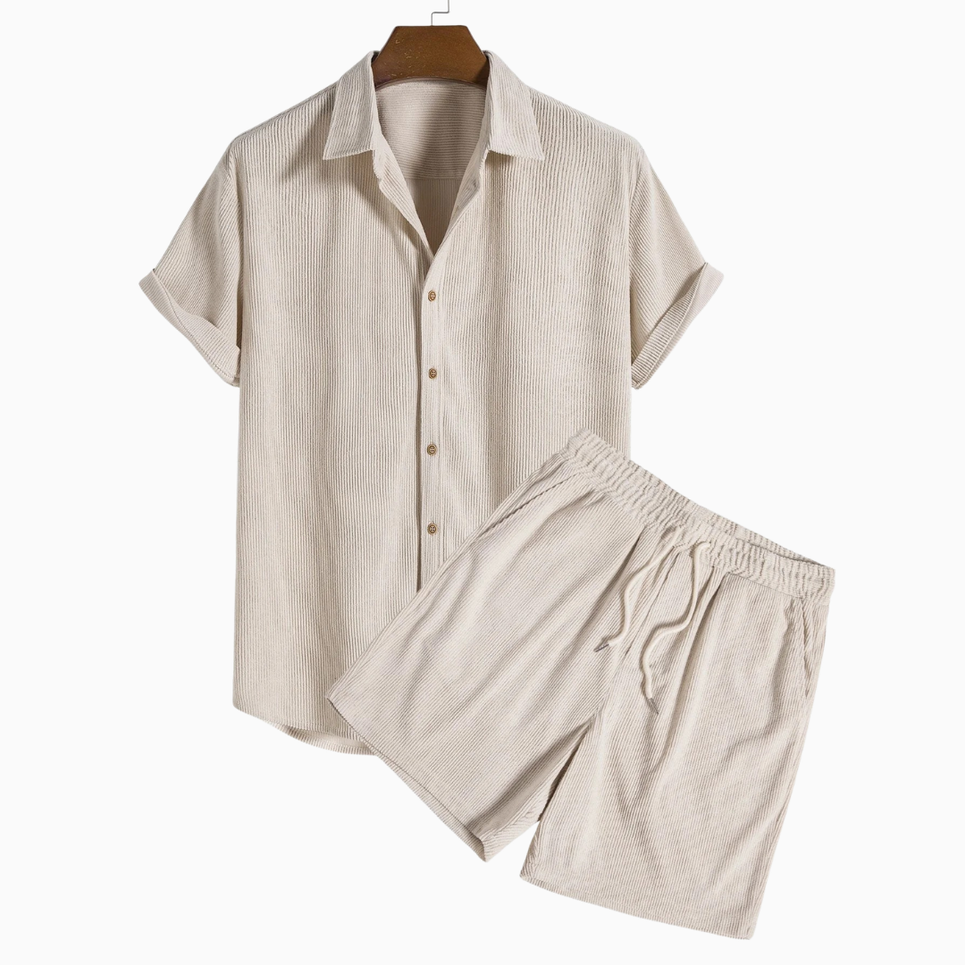 Elio | Ensemble été homme chemise et short léger