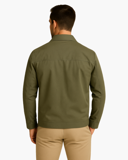 Veste homme zippée - coupe droite avec doublure discrète