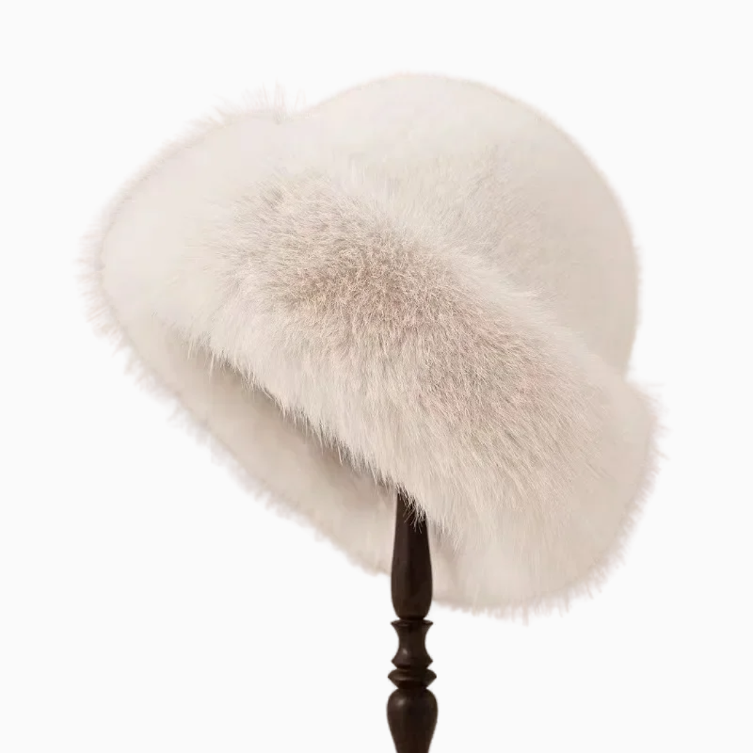 Bonnet femme effet fourrure coupe ronde hiver