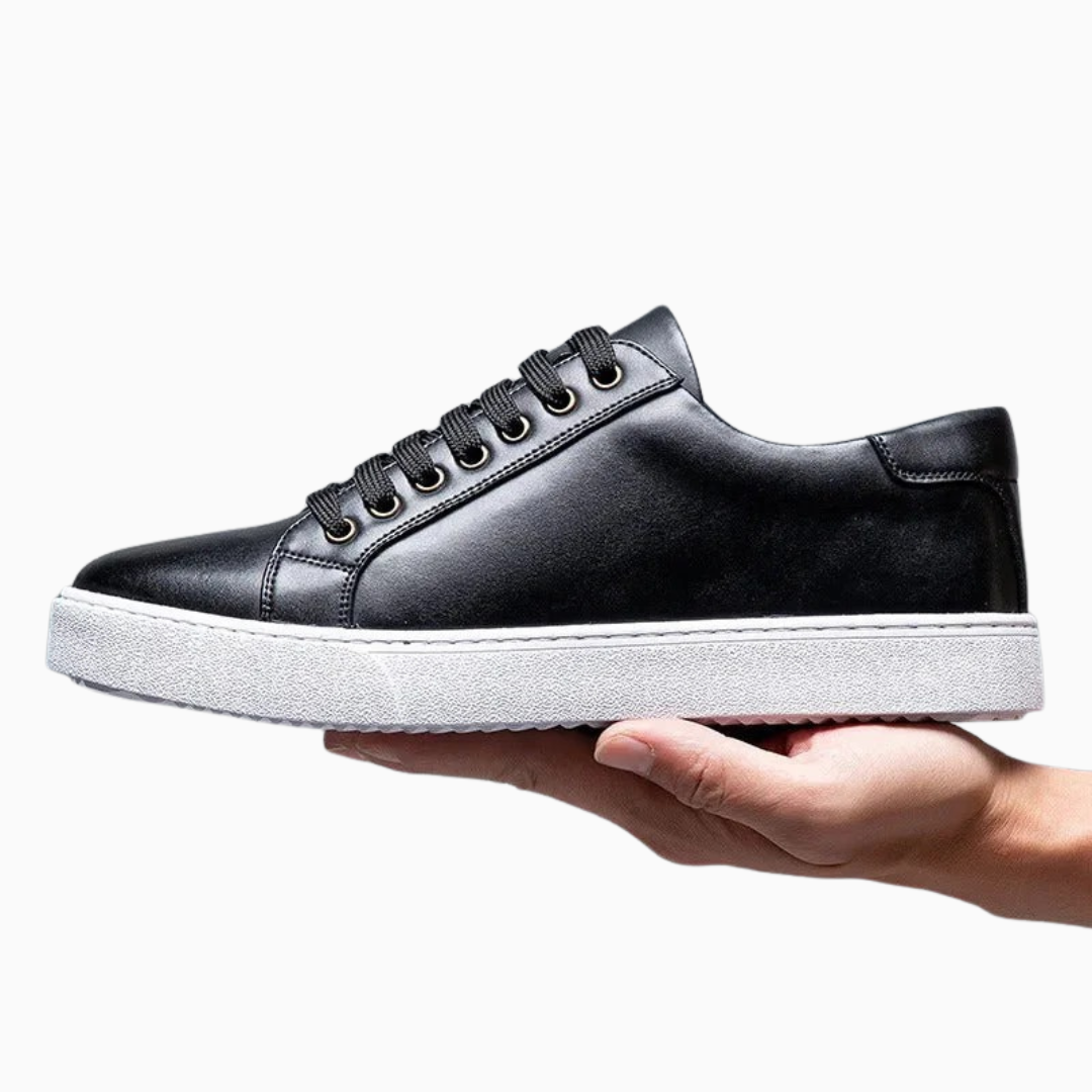 Baskets homme basses en cuir style moderne casual