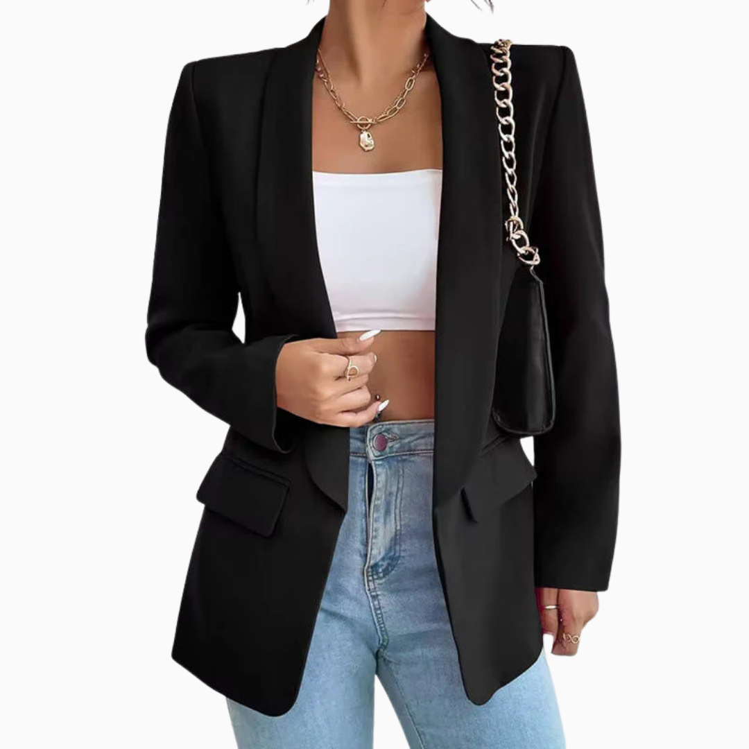 Lina | Blazer femme coupe ajustée ouverte élégante style moderne