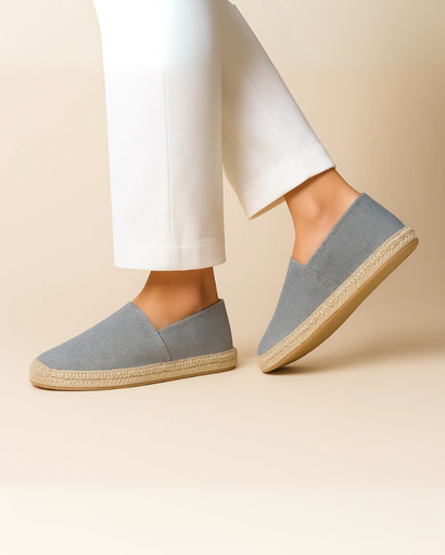 Espadrilles homme style old money - élégantes en toile avec semelle corde