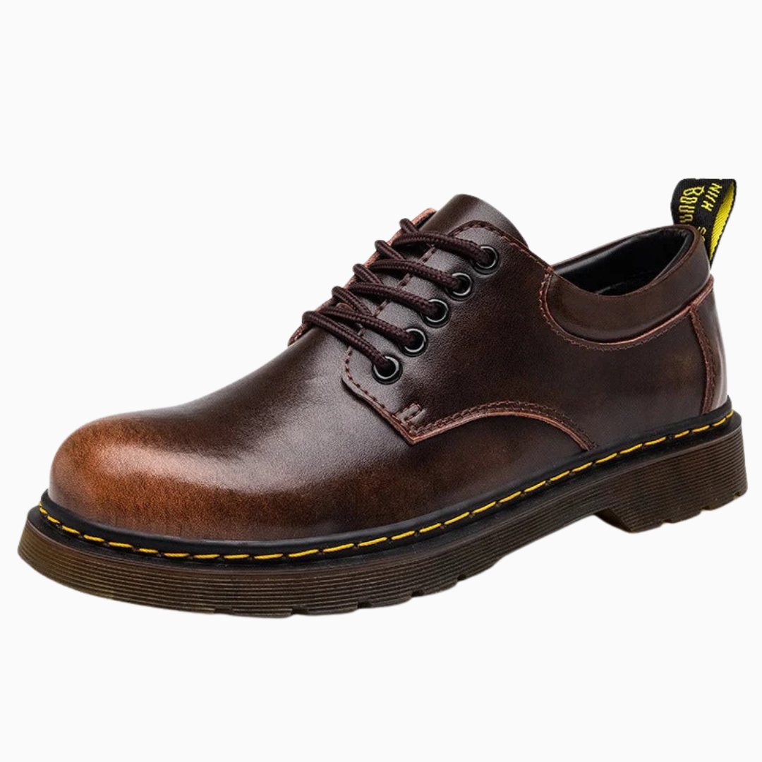 Chaussures homme type derby à lacets style classique semelle épaisse