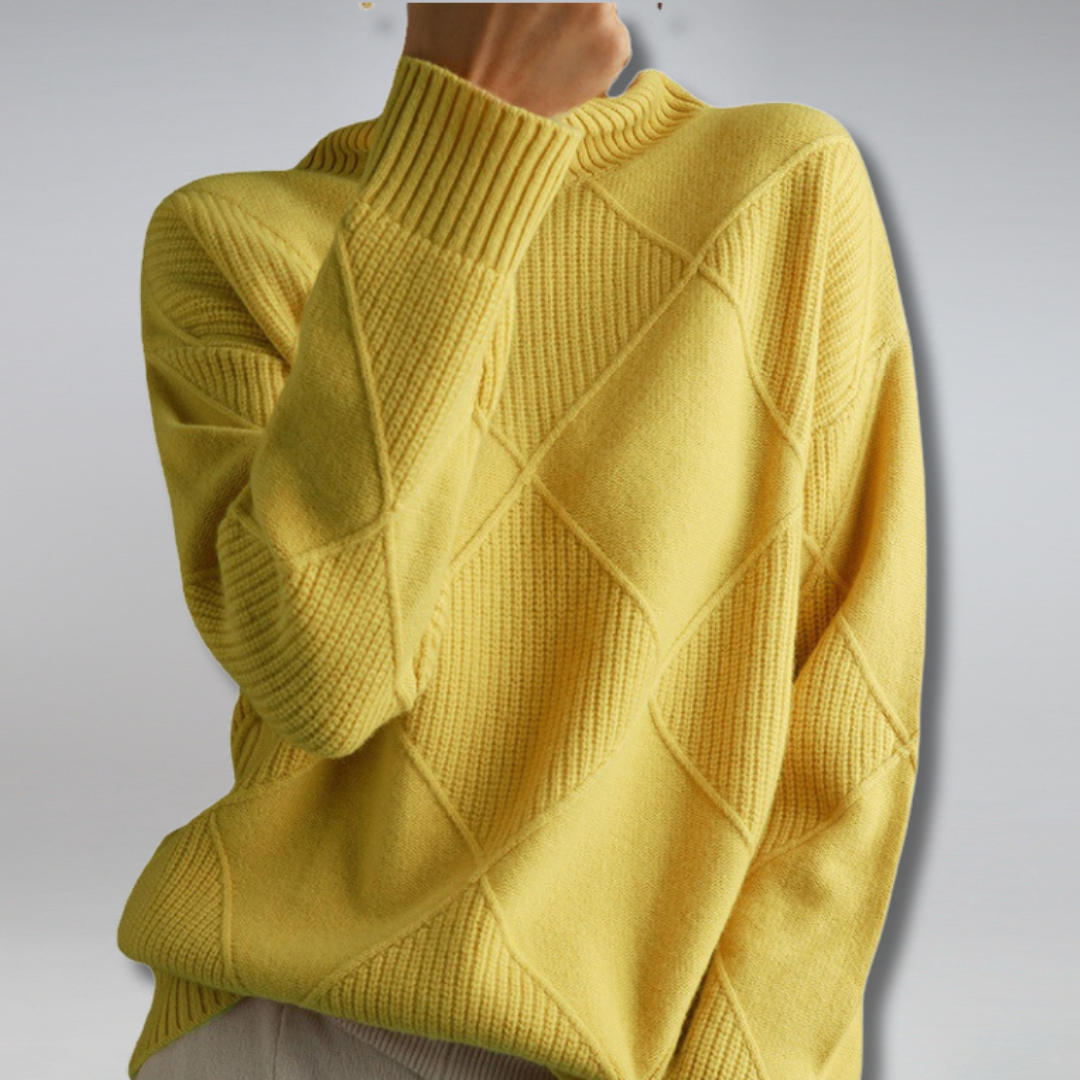 Pull Femme Col Roulé – Maille Douce Manches Longues | Style Tendance & Confort Hiver