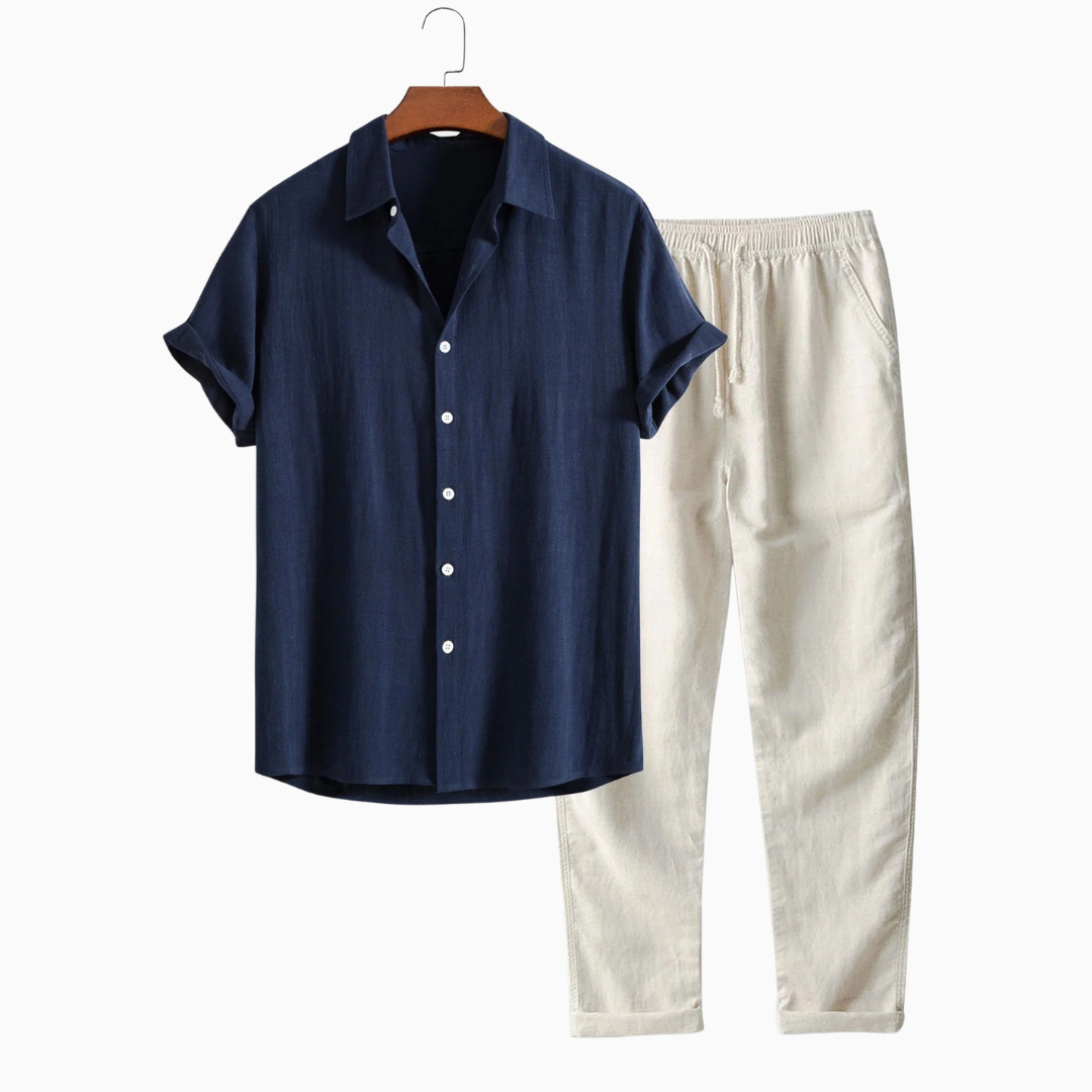 Sandro | Ensemble été homme chemise et pantalon léger