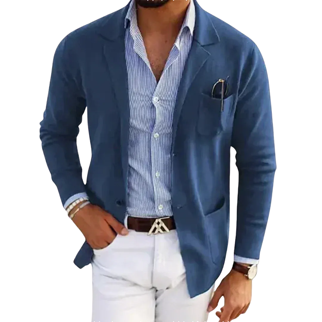 Blazer homme à boutons avec poche poitrine et poches latérales style élégant décontracté