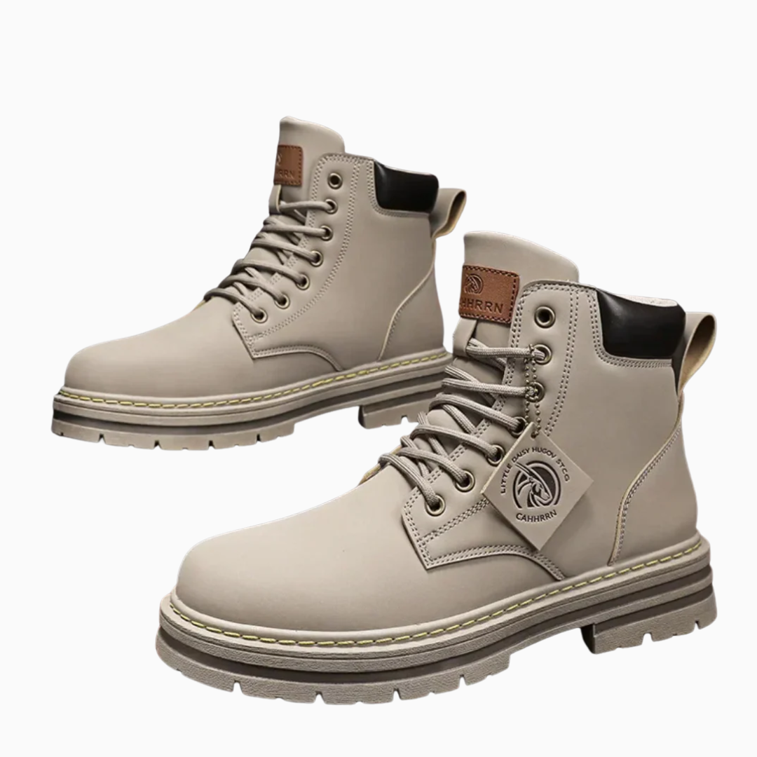Bottes homme à lacets style combat robuste