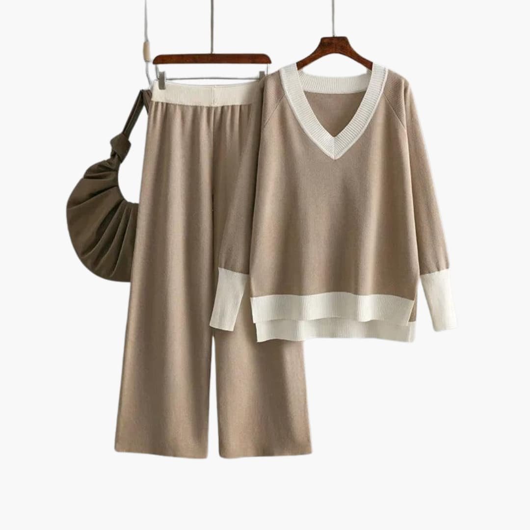 Ensemble Pull Tricot Femme Jambe Large – Manches Longues Taille Unique | Eliana Cosy Hiver