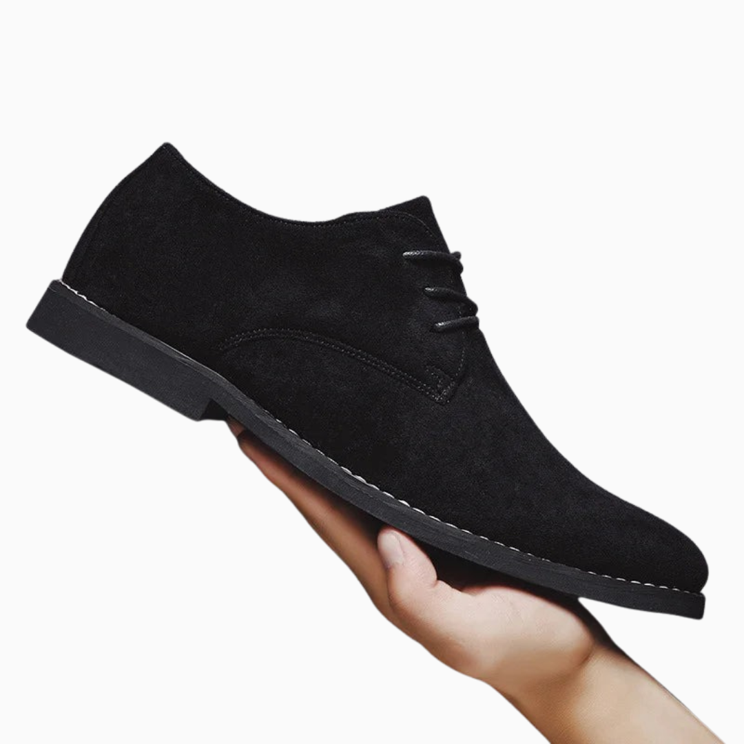 Chaussures homme type oxford en daim à lacets style classique habillé