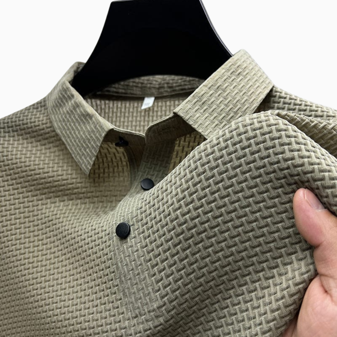 Polo Homme Texturé Premium – Maille Moderne et Élégante