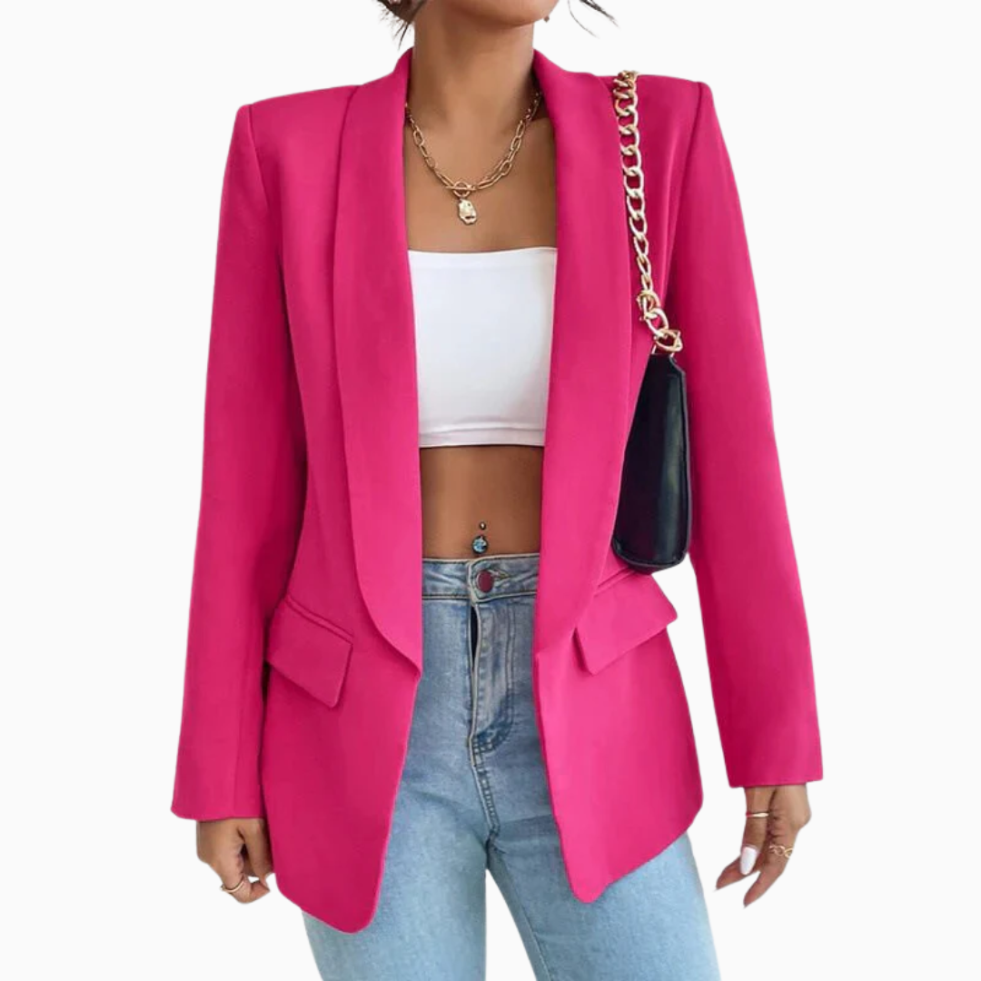 Lina | Blazer femme coupe ajustée ouverte élégante style moderne