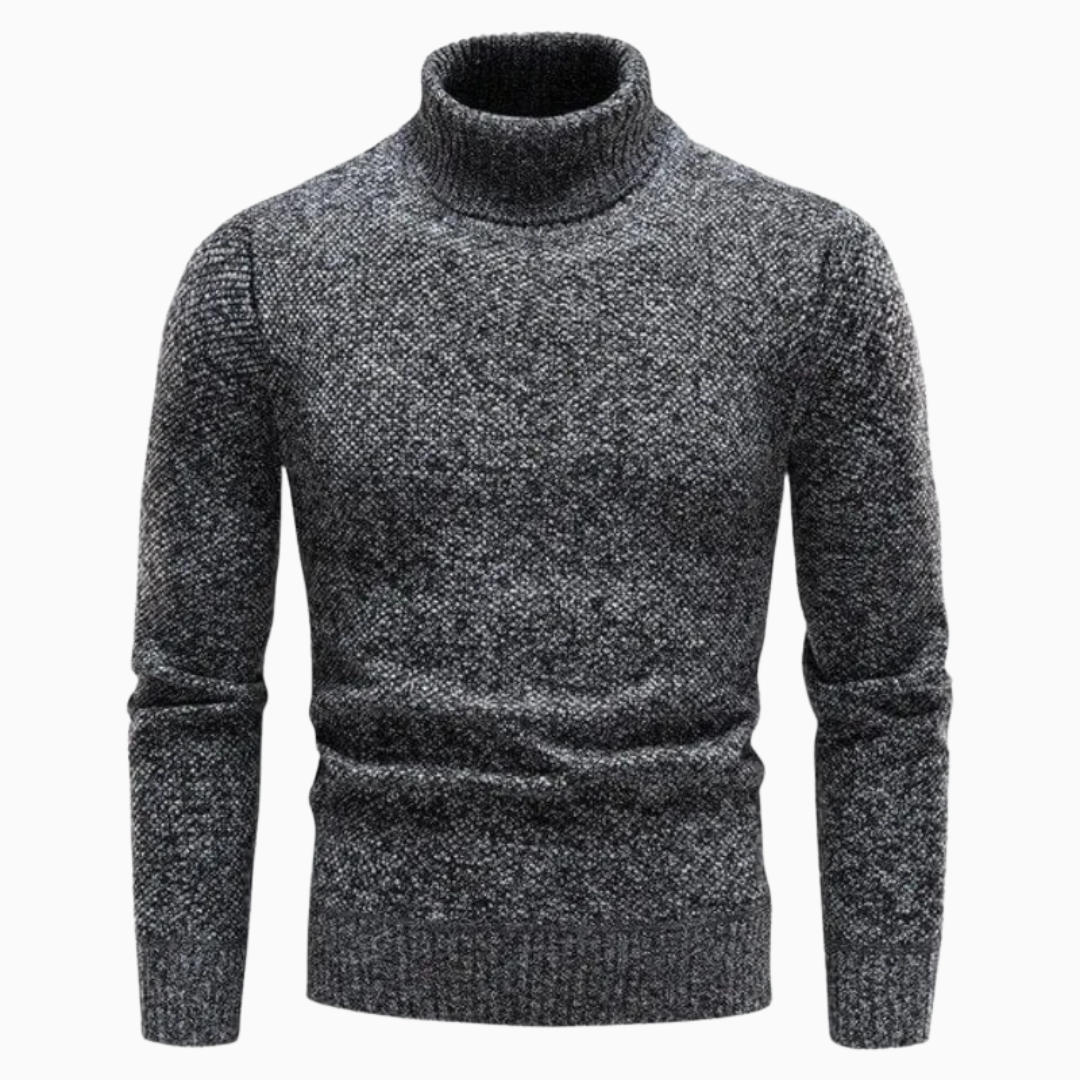 Lucas pull homme col roulé maille chaude style hiver