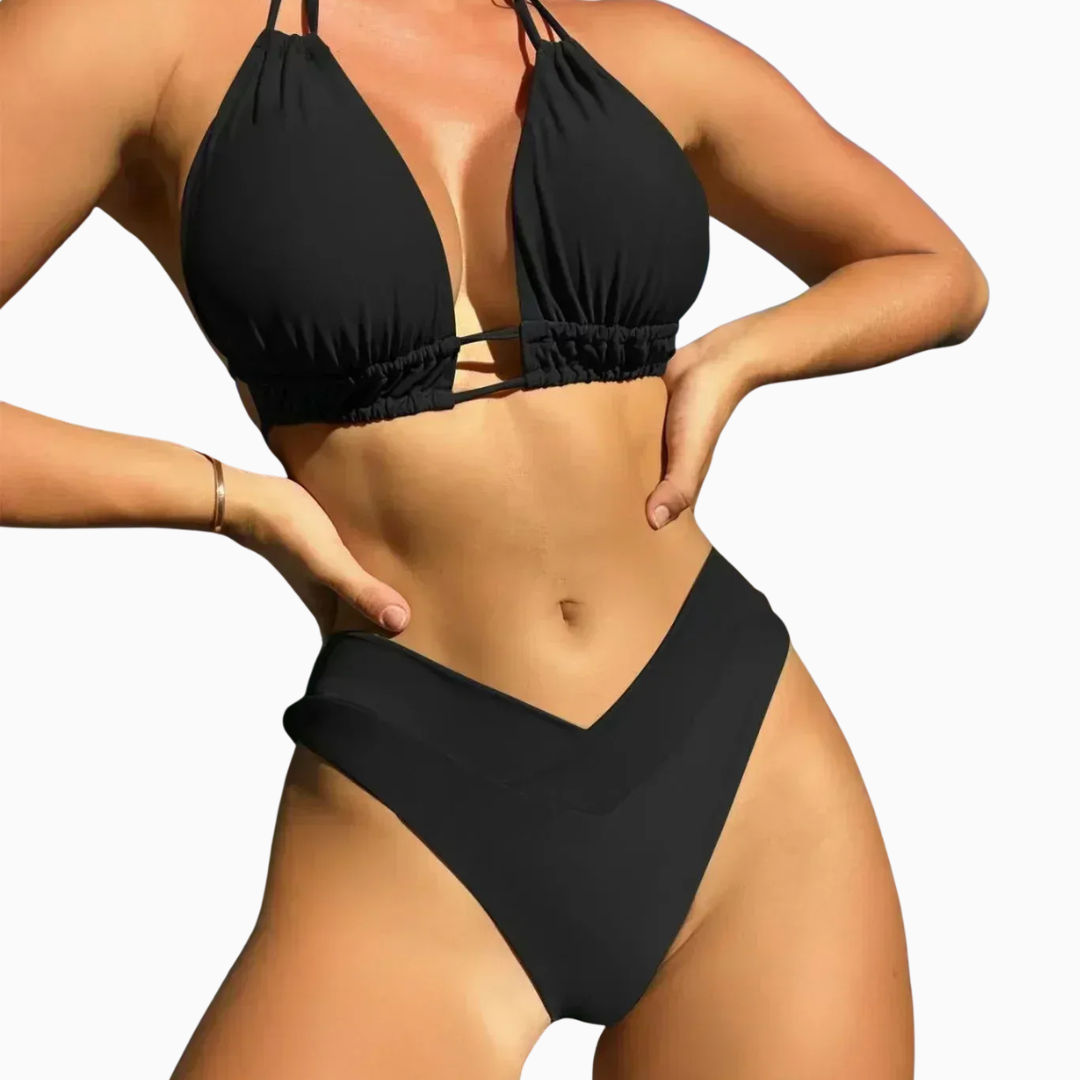 Séréna | bikini femme avec haut triangle et slip en V