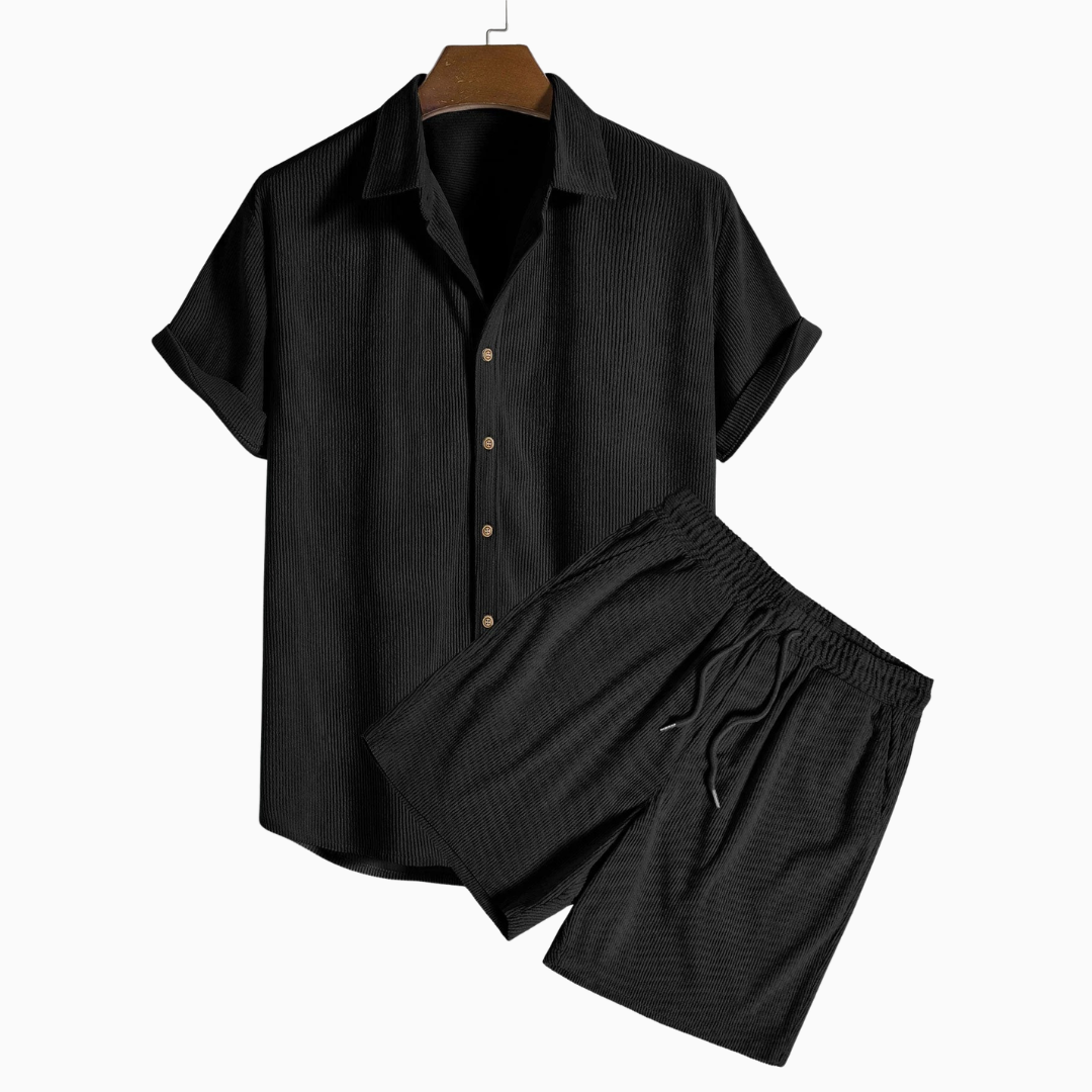 Elio | Ensemble été homme chemise et short léger