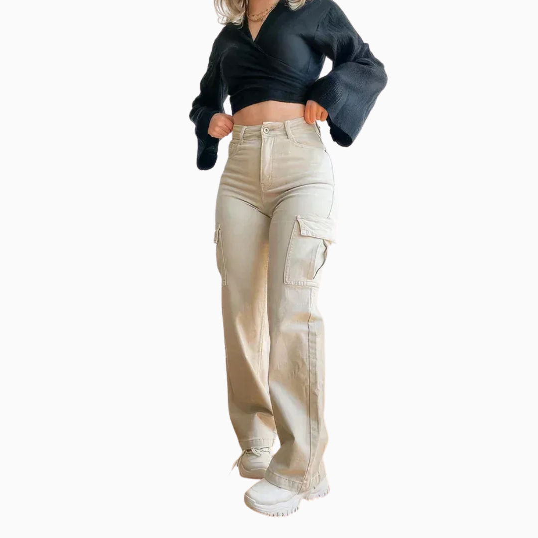 Pantalon Cargo Femme – Coupe Décontractée Urbaine