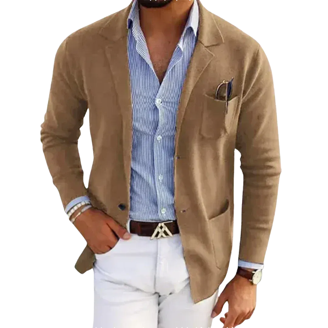 Blazer homme à boutons avec poche poitrine et poches latérales style élégant décontracté