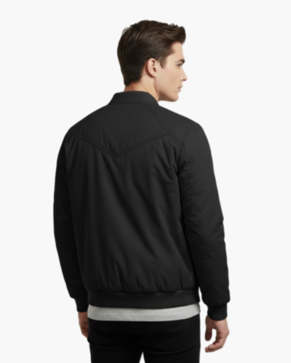 Veste Hiver Homme Bomber Matelassée – Col Montant Fermeture Éclair | Veste Homme Chaude Urbaine