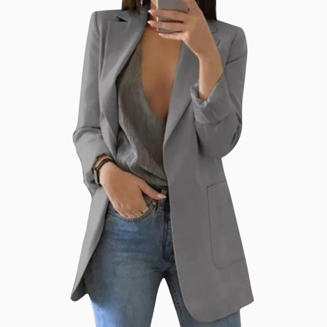 Chiara | Blazer femme coupe longue fluide et élégante pour un style quotidien