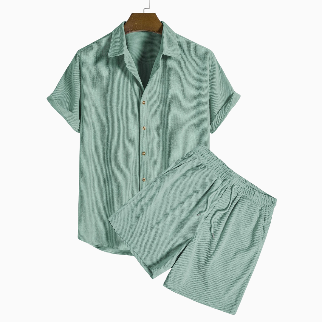 Elio | Ensemble été homme chemise et short léger