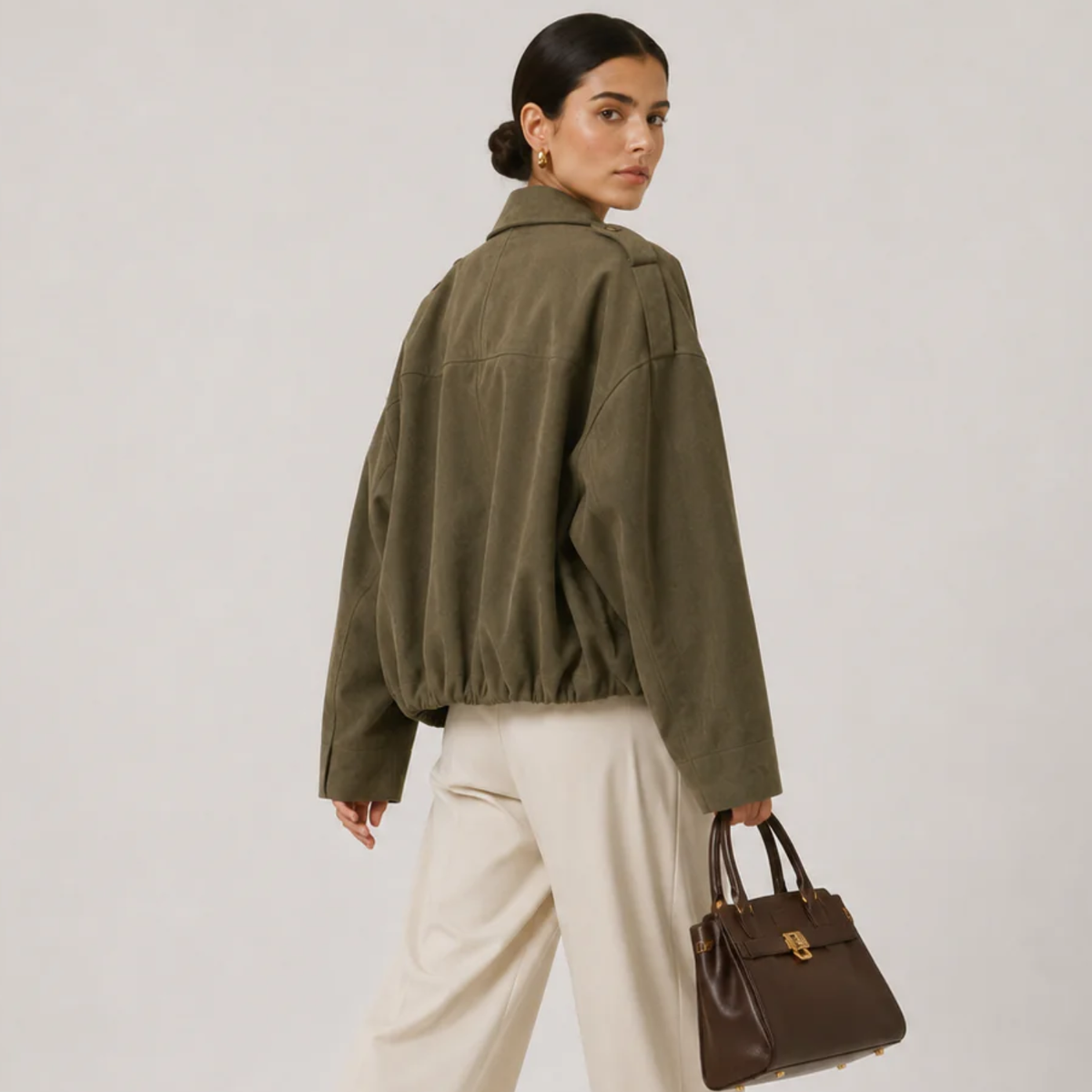 Veste Femme Suédine – Coupe Décontractée Style Casual Chic | Élégance Raffinée Automne Hiver
