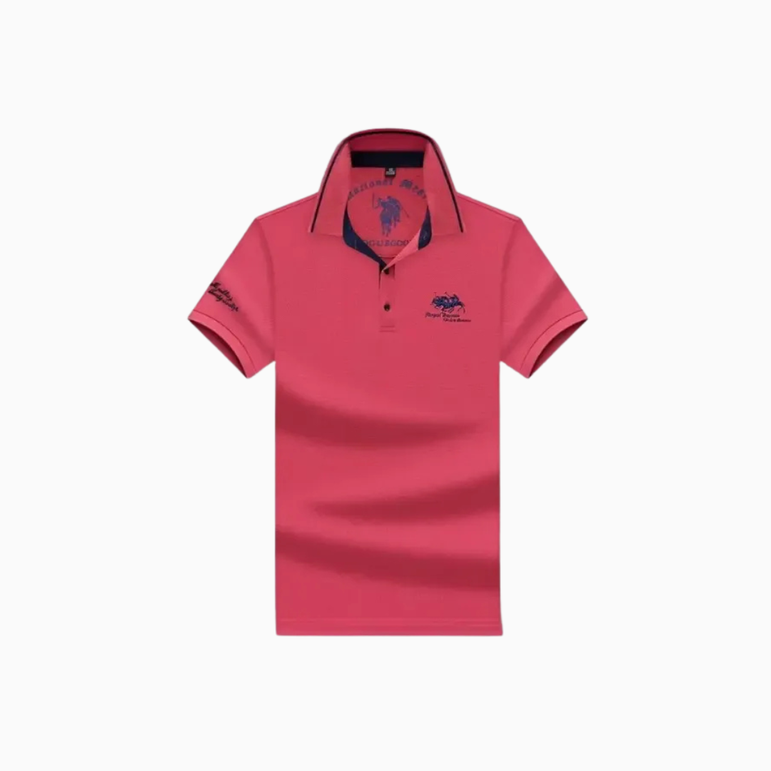 Polo Homme Col Contrasté – Édition Signature Brodée