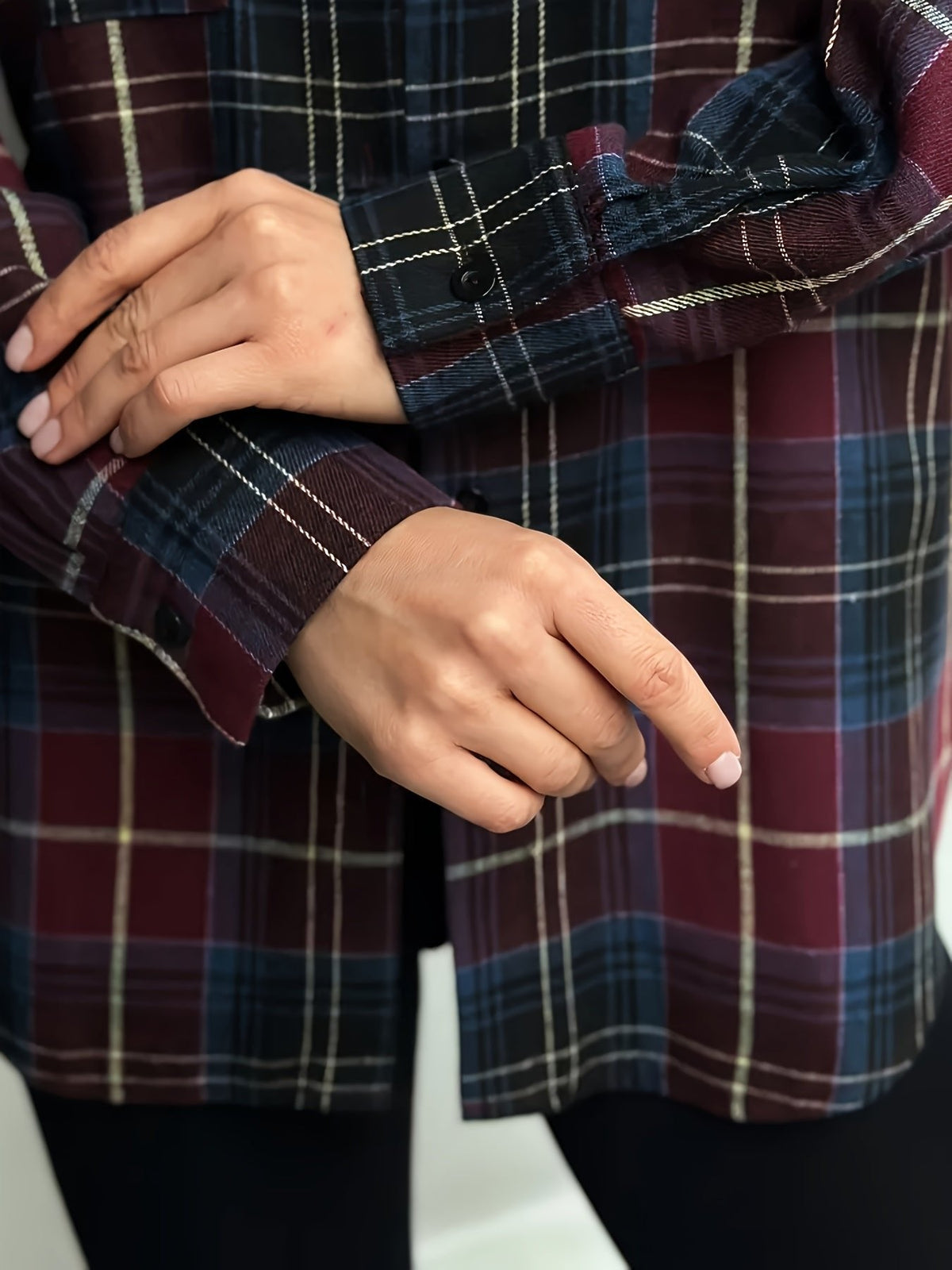 Veste Carreaux Femme Classique – Coupe Décontractée Intemporelle | Caroline Lumberjack Automne