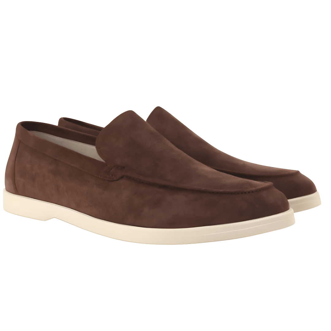 Mocassins homme en suède à enfiler chaussures légères confortables style casual
