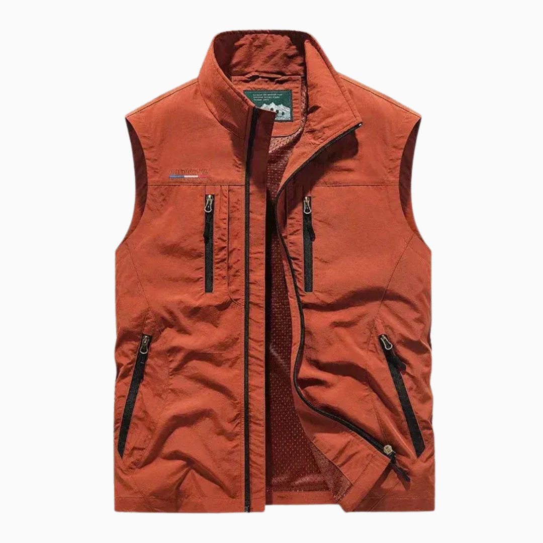 Gilet Homme Sans Manches Léger – Poches Zippées Respirant | Outdoor & Casual