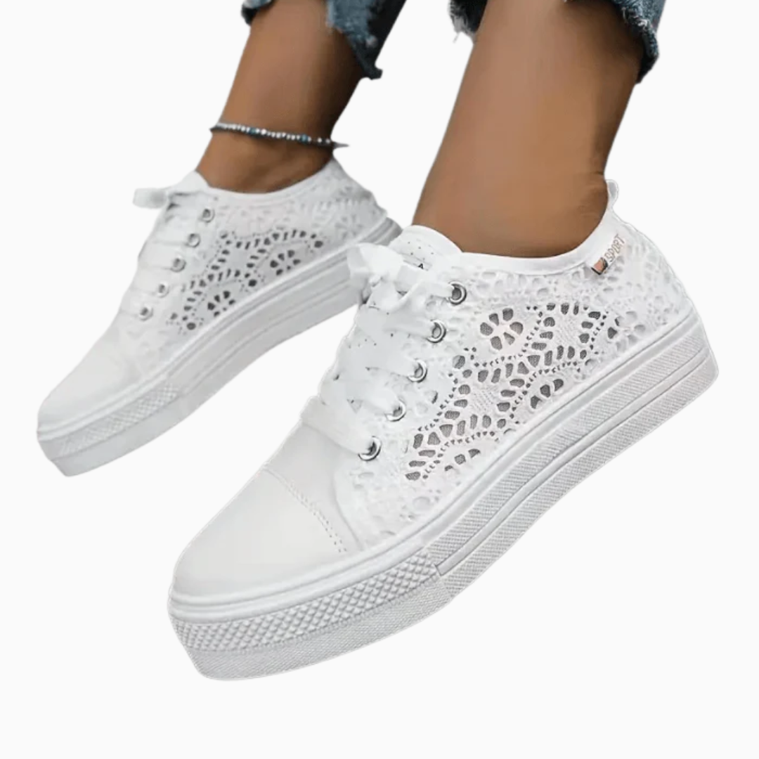 Baskets femme en dentelle style décontracté respirant