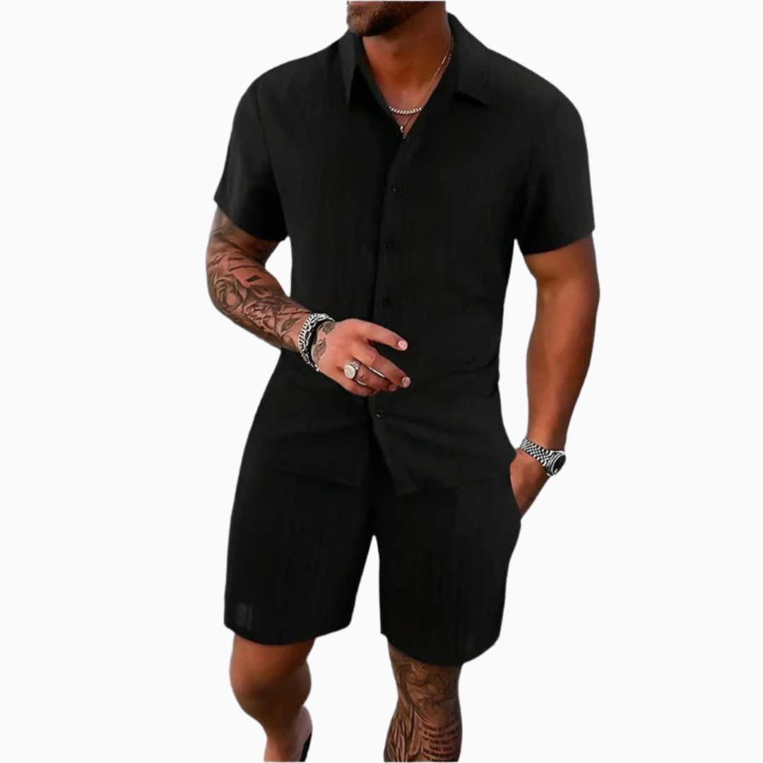Ravio | Ensemble homme été côtelé élégant et confortable