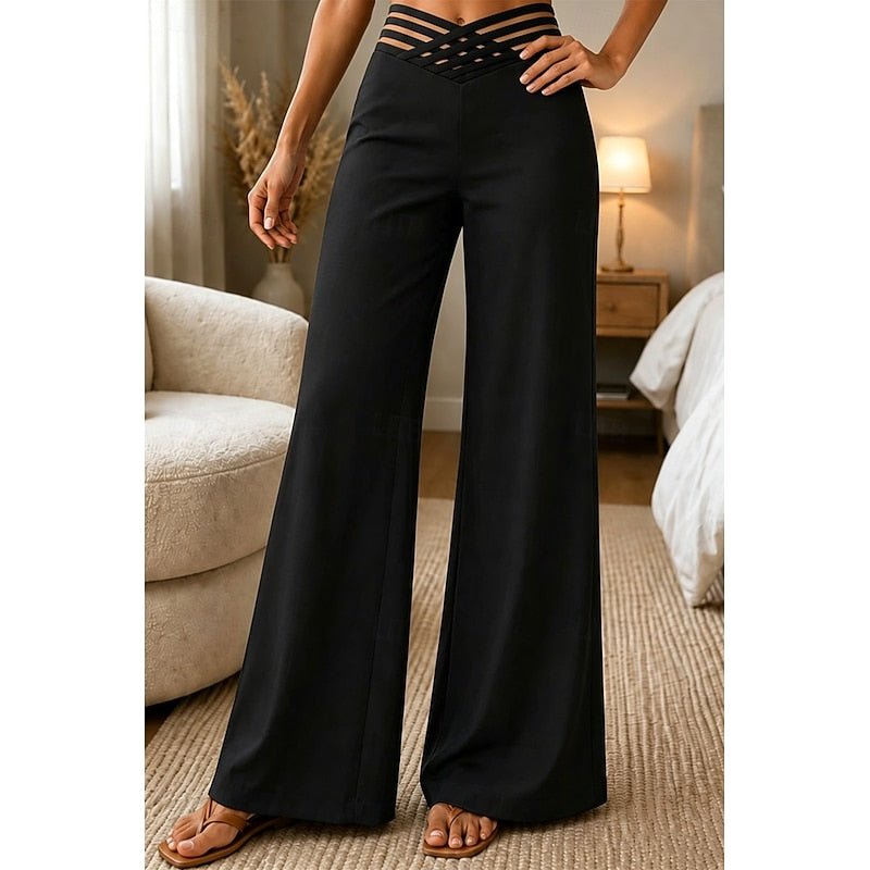 Andrea | Elegant High-Waist Wide-Leg Trousers