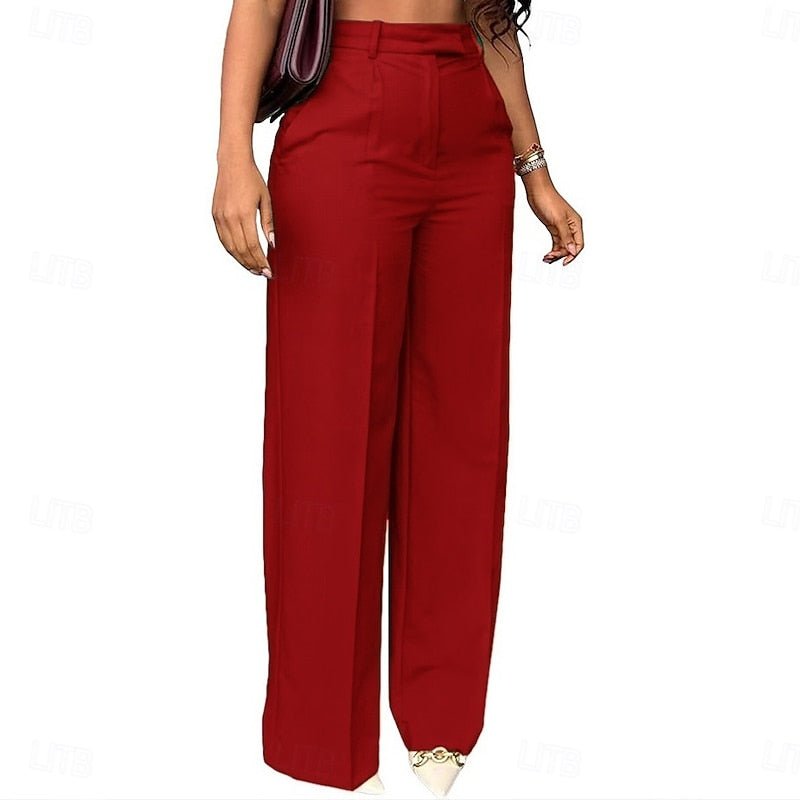 Emery | Elegant High-Waist Straight-Leg Trousers