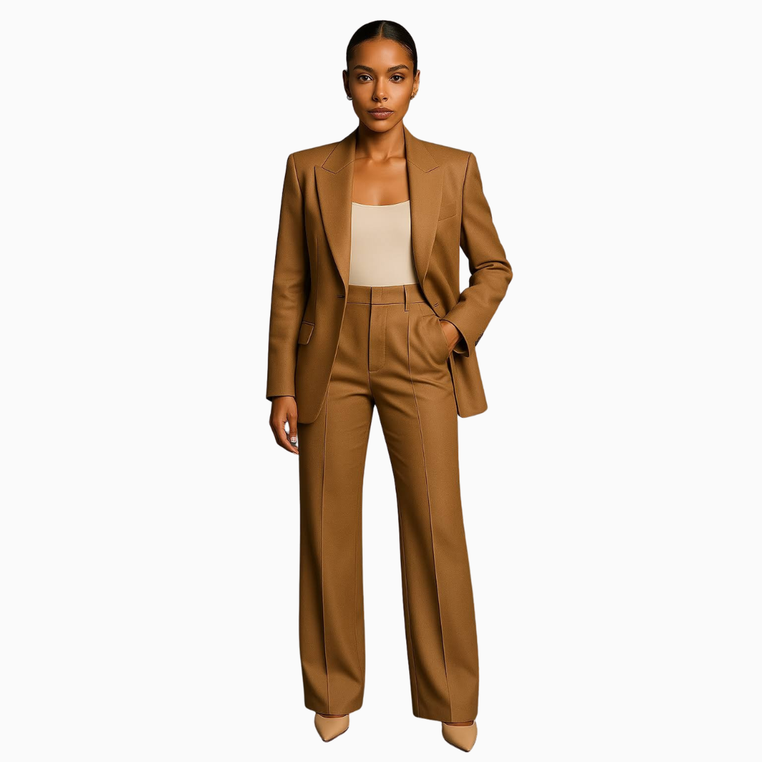 Ensemble Femme Blazer Structuré & Pantalon Taille Haute | Élégance au Quotidien
