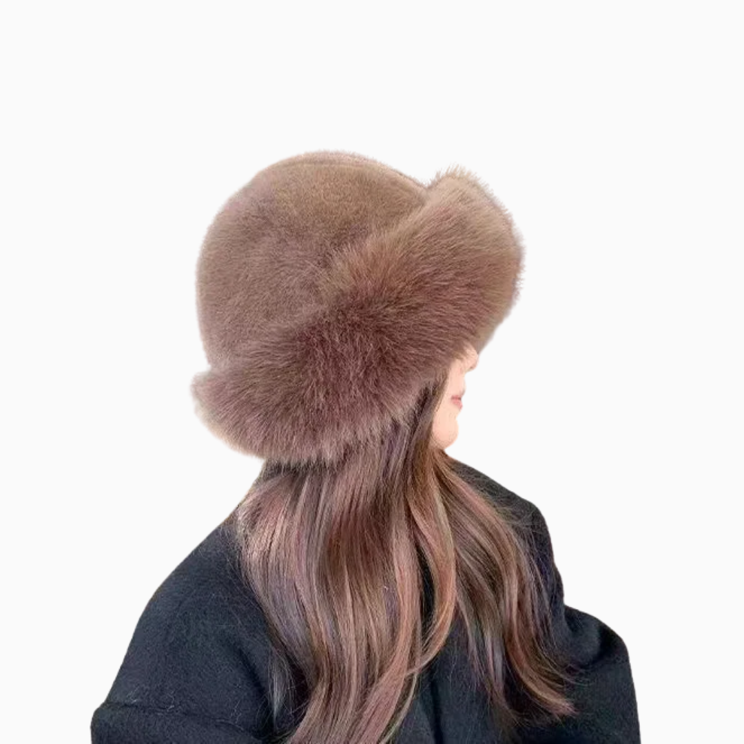 Bonnet femme effet fourrure coupe ronde hiver