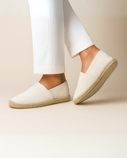 Espadrilles homme style old money - élégantes en toile avec semelle corde