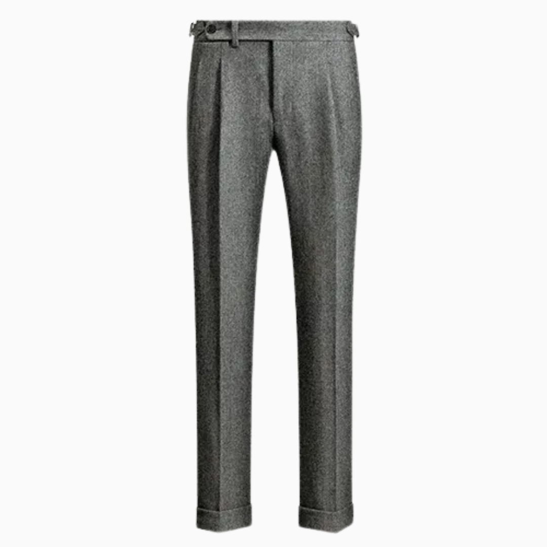 Pantalon Homme Plis Avant – Coupe Droite Tissu Structuré | Élégance au Quotidien