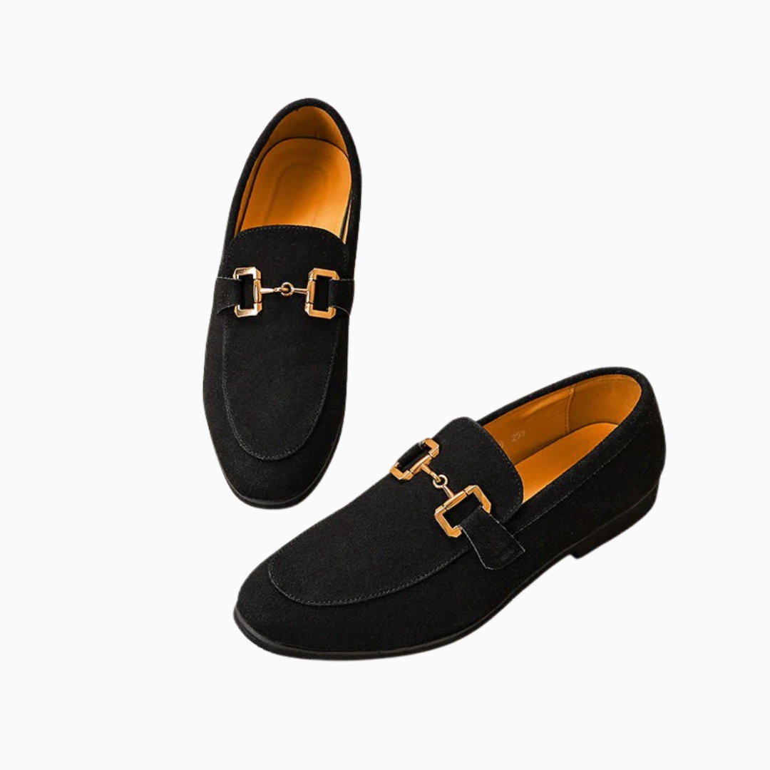 Mocassins Homme Daim – Mors Métallique Élégant | Casual Chic & Raffiné
