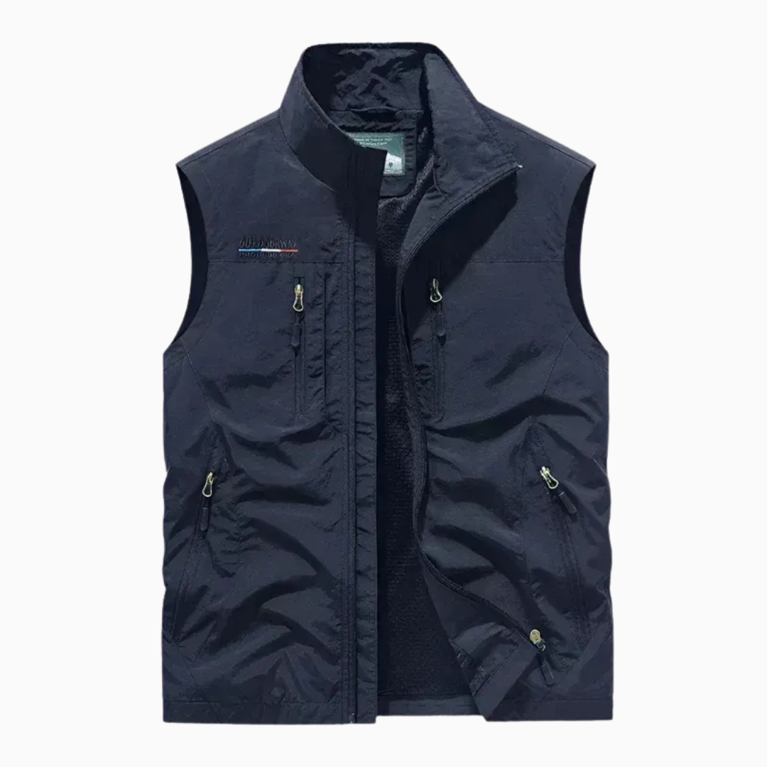 Gilet Homme Sans Manches Léger – Poches Zippées Respirant | Outdoor & Casual