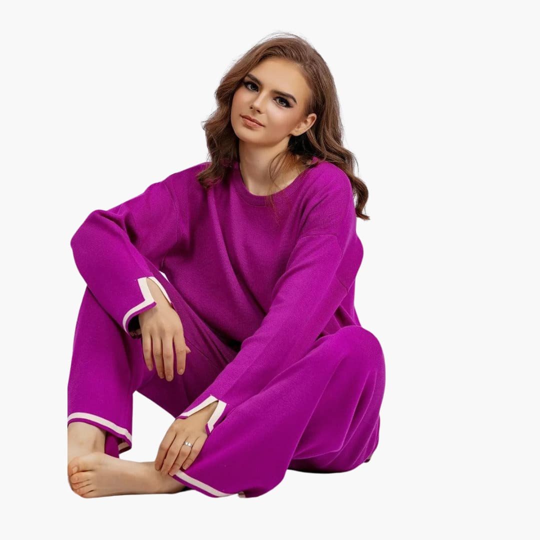 Ensemble Deux Pièces Femme Pull Maille Douce – Taille Unique Confortable | Adeline Hiver