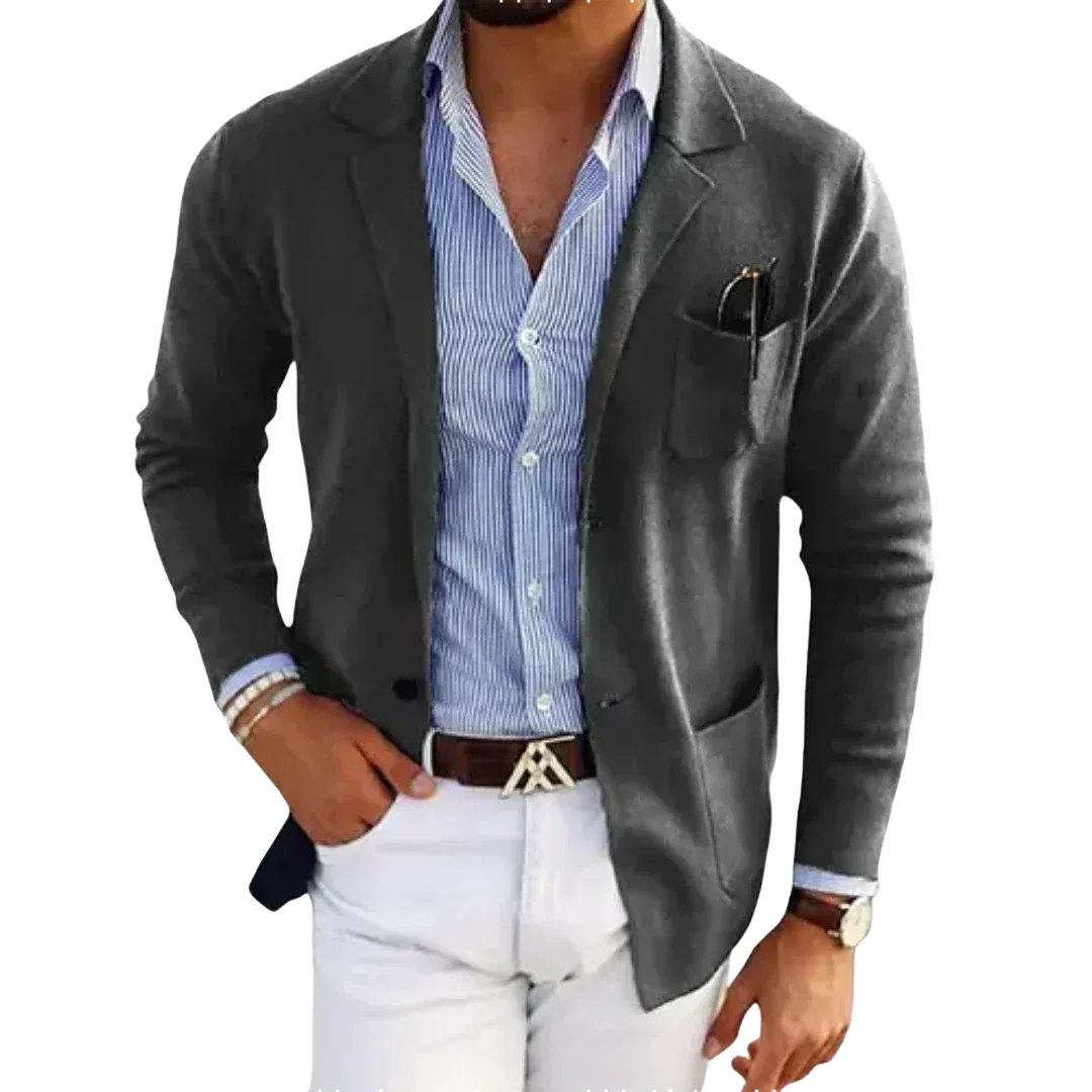 Blazer Homme – Fermeture Boutonnée Poches Latérales | Élégance Décontractée au Quotidien