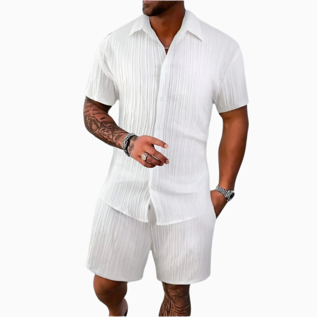 Ravio | Ensemble homme été côtelé élégant et confortable