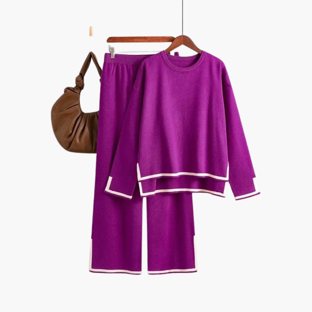Ensemble Deux Pièces Femme Pull Maille Douce – Taille Unique Confortable | Adeline Hiver