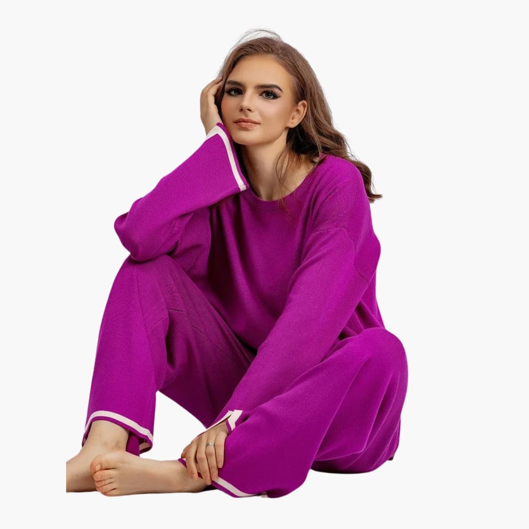 Ensemble Deux Pièces Femme Pull Maille Douce – Taille Unique Confortable | Adeline Hiver