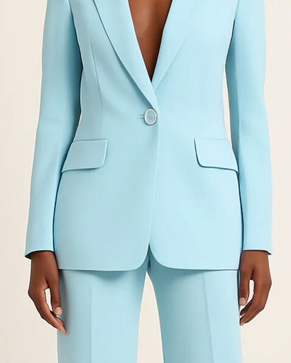 Tailleur femme blazer cintré - pantalon droit assorti