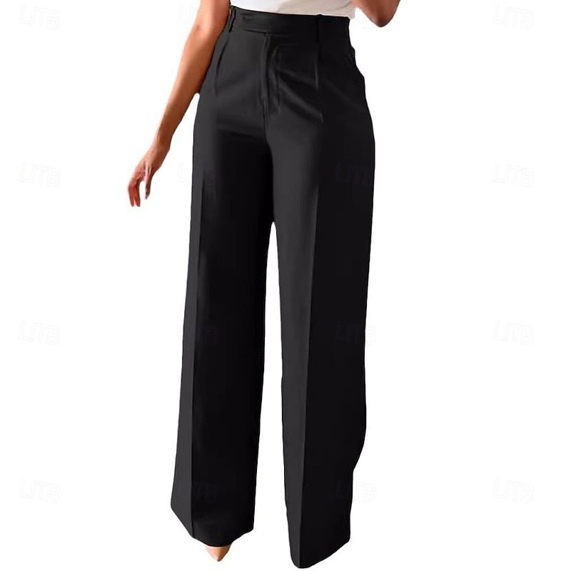 Emery | Elegant High-Waist Straight-Leg Trousers