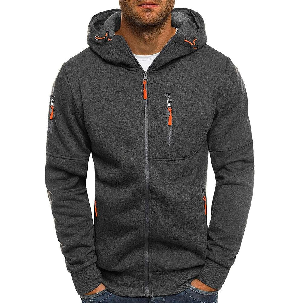 Sweatshirt Zippé Homme Capuche – Veste Légère Polyvalente | Jaxson Hoodie Jacket Automne