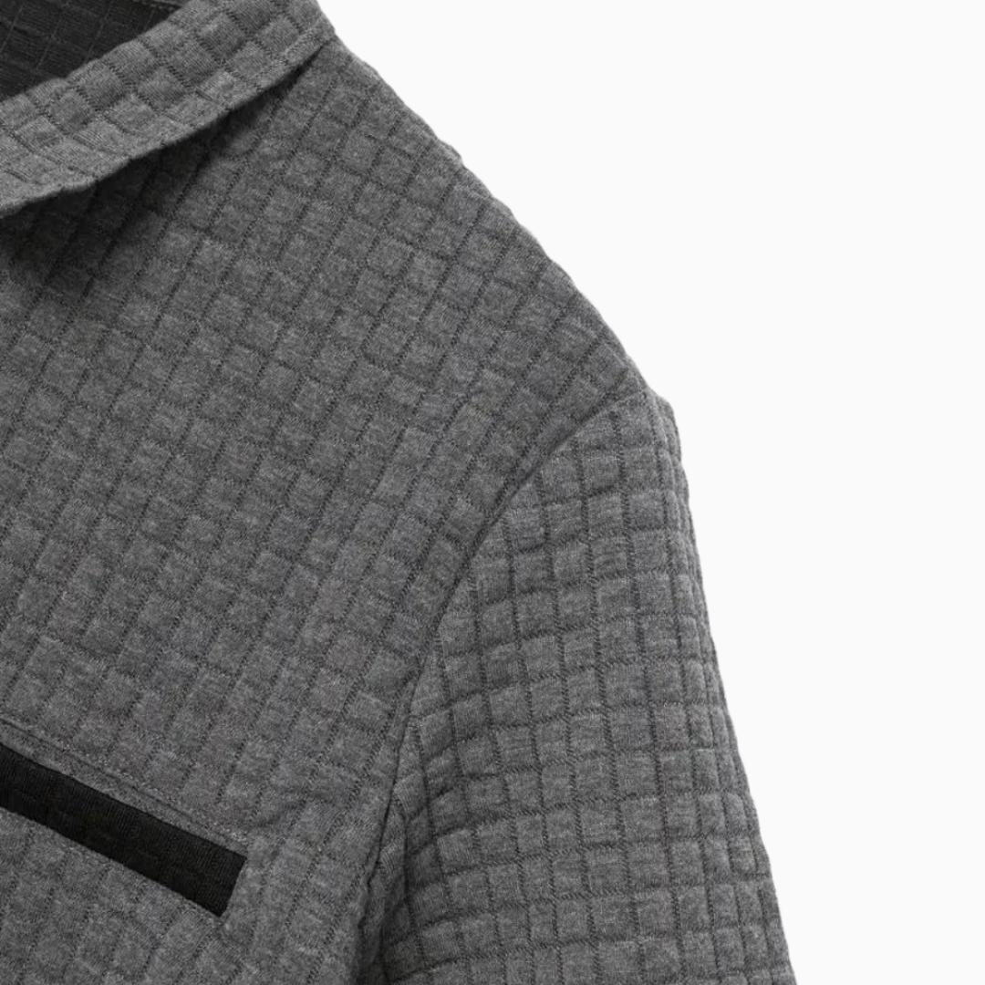 Emiliano polo homme manches courtes motif discret style élégant